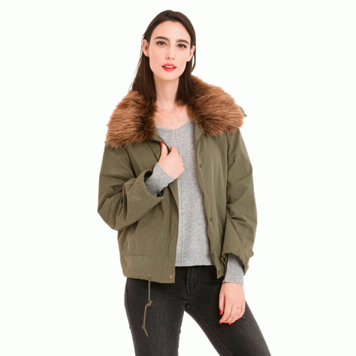 Parka met faux fur kraag