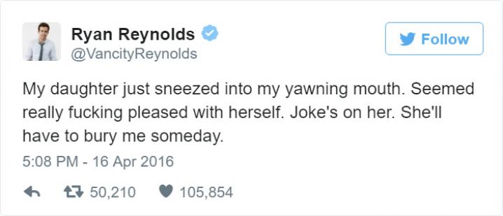 Tweets Ryan Reynolds