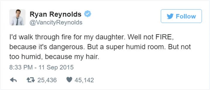 Tweets Ryan Reynolds