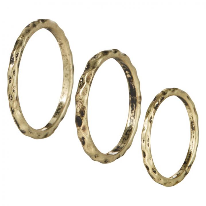 Set van 3 bronskleurige ringen