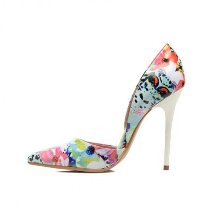 Stiletto's met bloemenprint