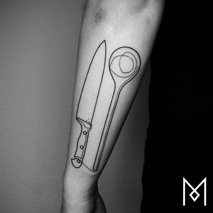 Tattoos uit één lijn