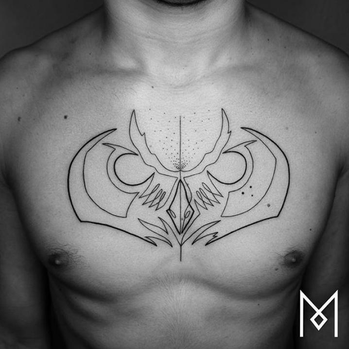 Tattoos uit één lijn