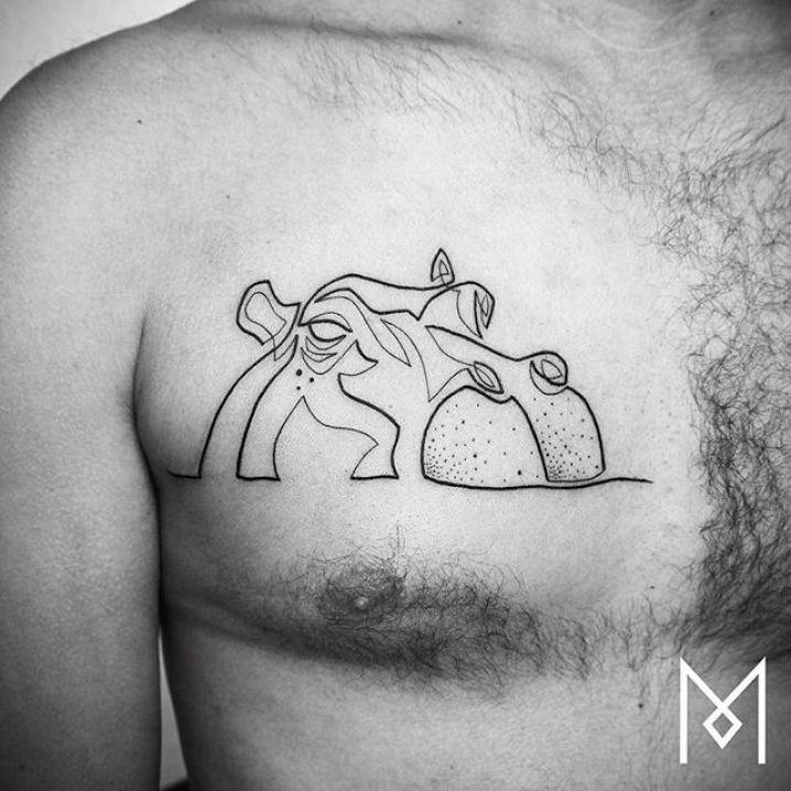 Tattoos uit één lijn