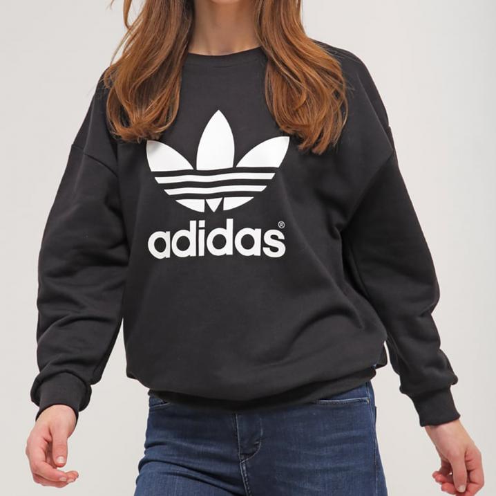 Zwarte sweater met Adidas-logo