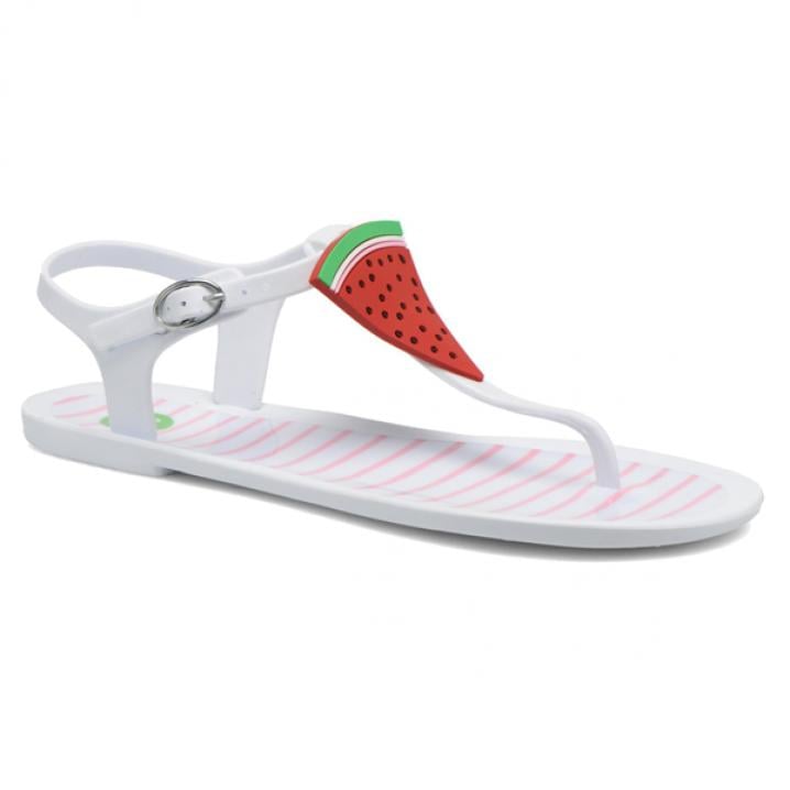 Witte sandalen met watermeloen