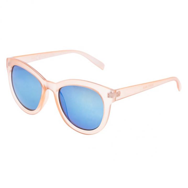 Roze zonnebril met blauwe glazen