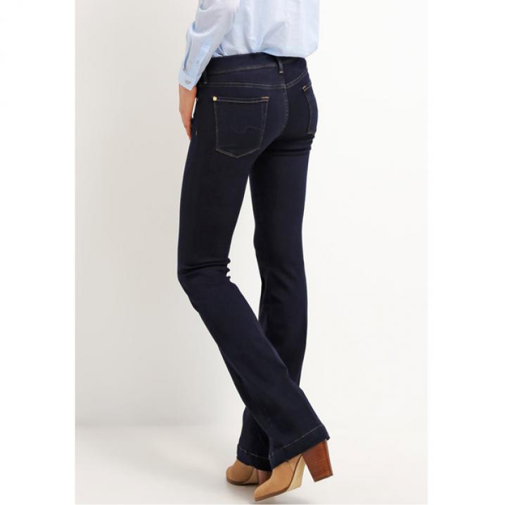 Donkerblauwe flared jeans