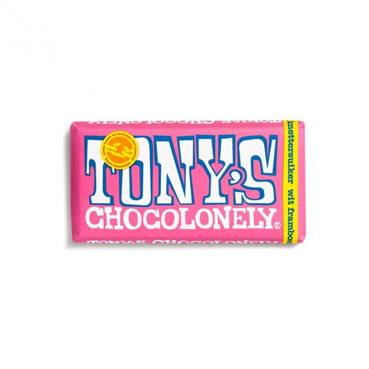 Tony's Chocolonely wit-framboos-knettersuiker