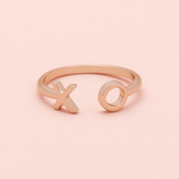 Roségoudkleurige ring 'X 0'