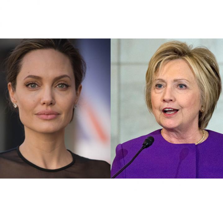 Angelina Jolie en Hillary Clinton