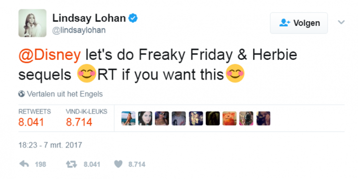 Lindsay Lohan Tweet