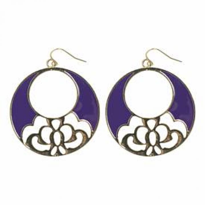 new look oorbellen paars