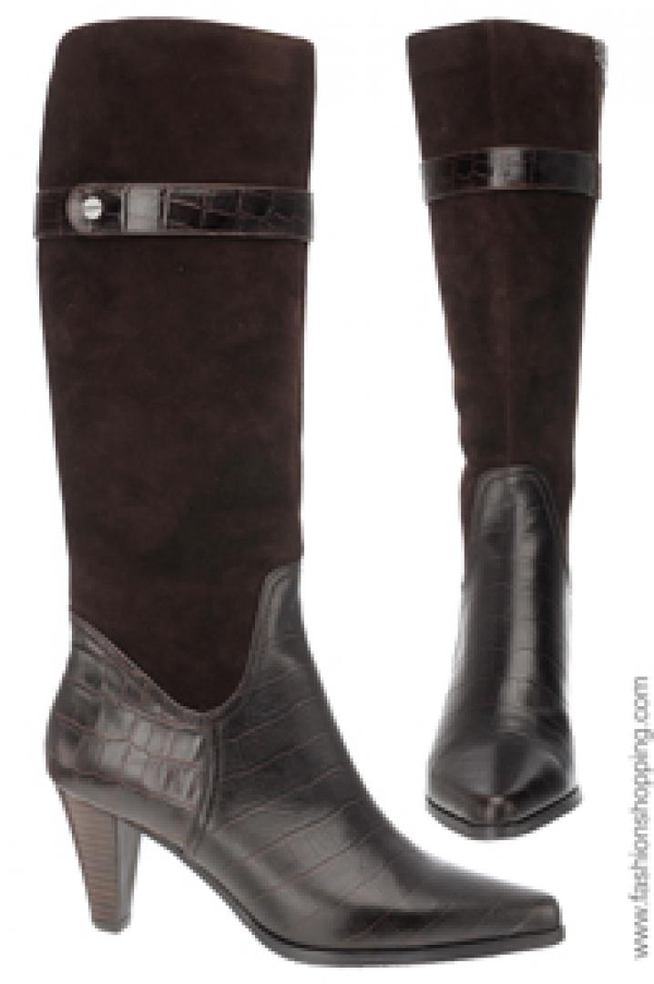 bottes femme en cuir chocolat alcover 89 90