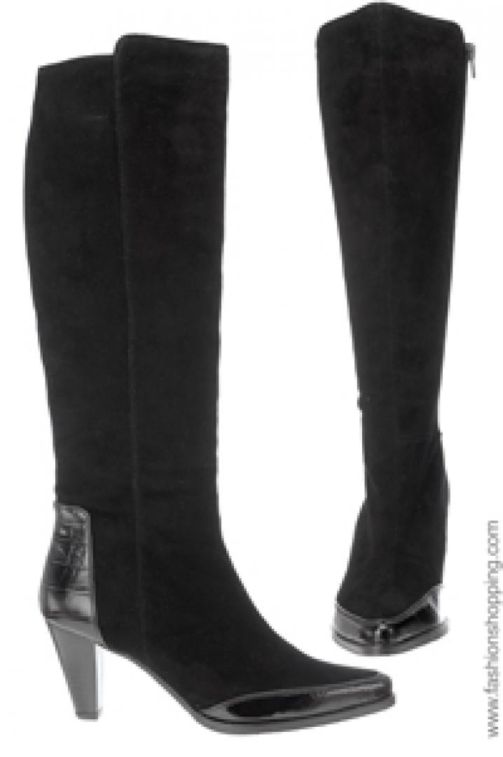 bottes femme en cuir noir Alcover 89 90