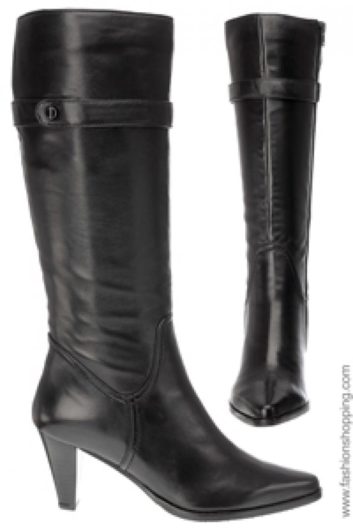 Bottes femme en cuir noir Alcover 89 90 (2)