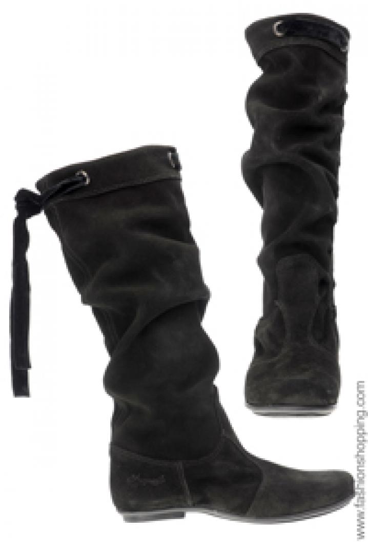 Bottes femme en cuir noir Roberto Cavalli 129 00