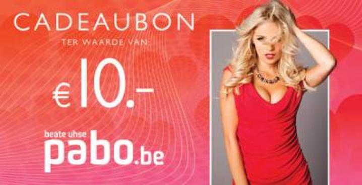 Bon cadeau Pabo de 10 euros (pabo.be) + prà©servatif à  la fraise gratuit!