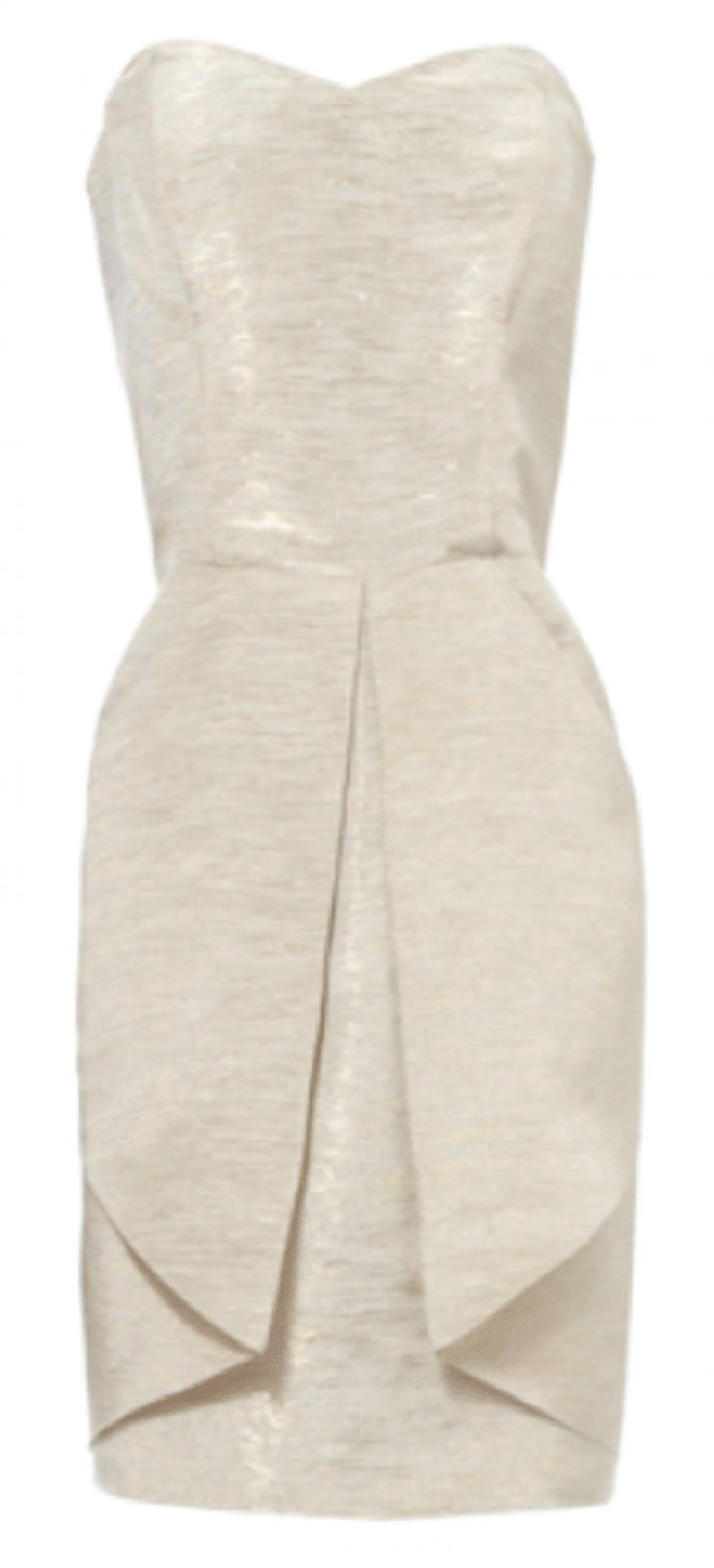 Metallic Gold Fold Skirt Jacquard Dress - Â£28 - janenorman.co.uk