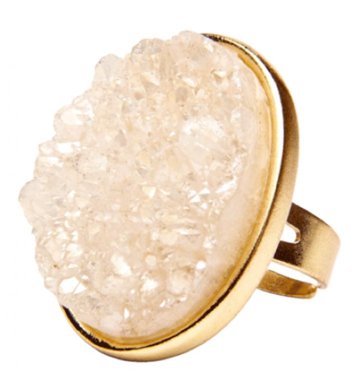 Raw Stone Ring - $30 - witchery.com.au