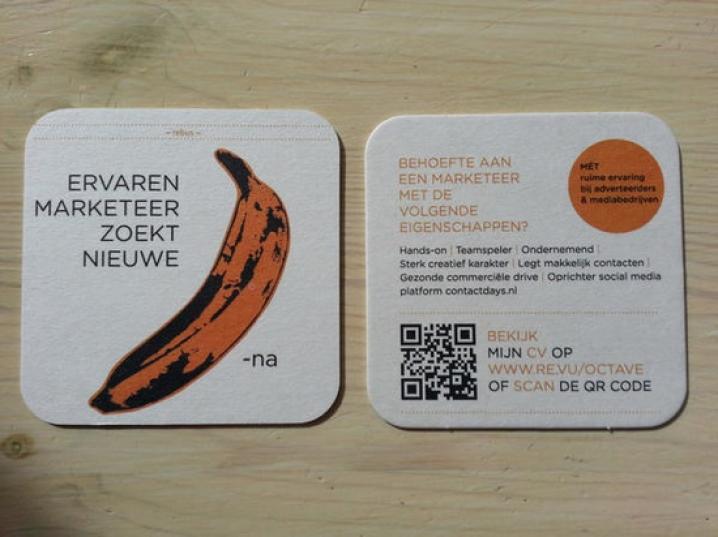 Solliciteren door bierviltjes achter te laten - Foto: Octave Regout