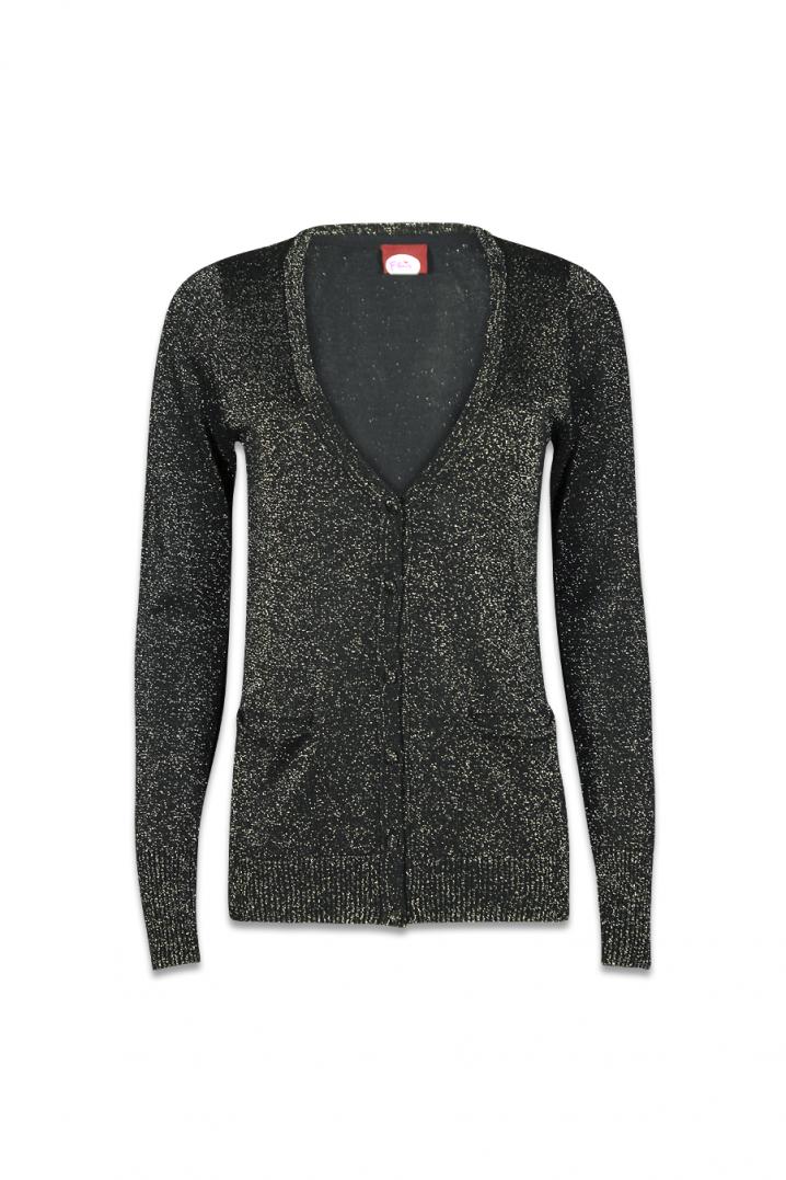 Cardigan met zilverdraad - €44,95