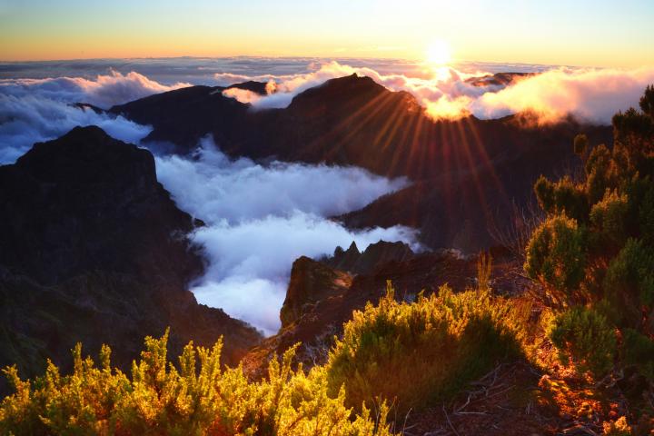 Zonsondergang in Madeira