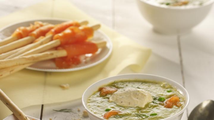 Potage au fenouil et petits pois Potage au fenouil et petits pois