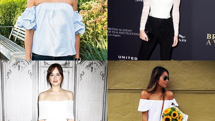 3 manieren om de off-shoulder top te combineren 3 manieren om de off-shoulder top te combineren