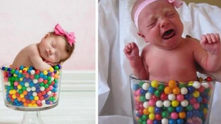 Babyfoto's: verwachtingen vs. realiteit Babyfoto's: verwachtingen vs. realiteit