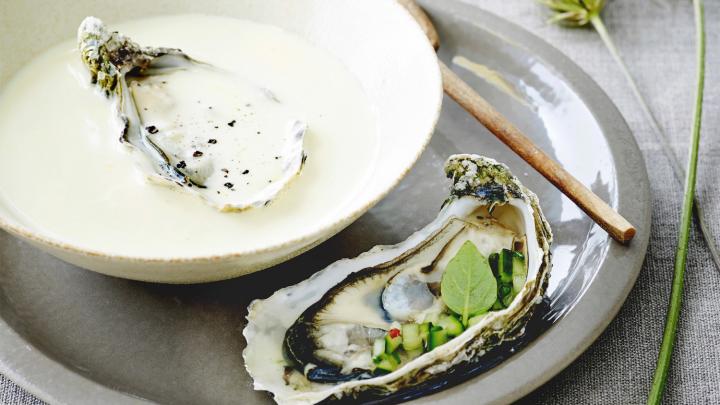 Voorgerecht: oestersoepje Voorgerecht: oestersoepje