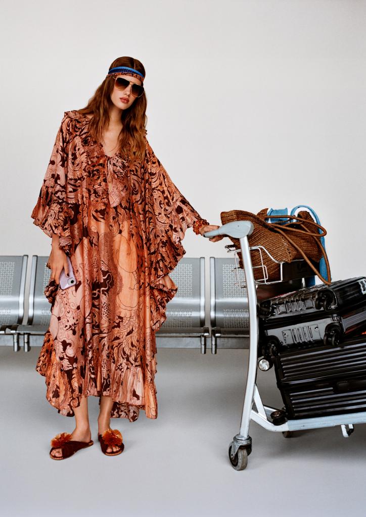 h&M x The white lotus kaftan met ruches