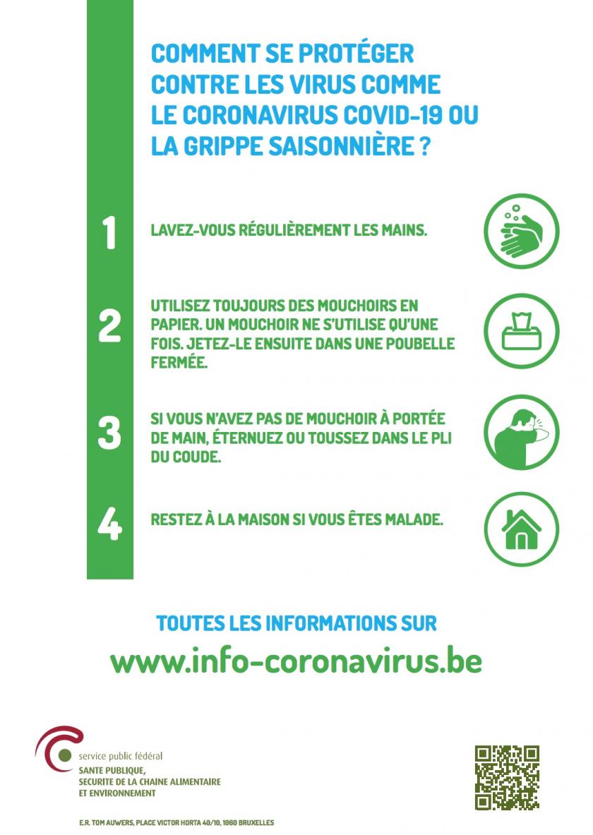Affiche prévention coronavirus