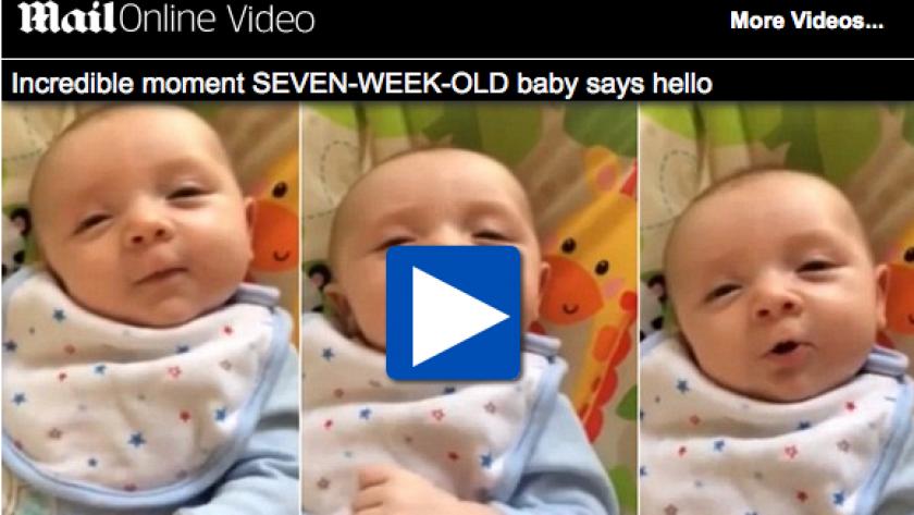 Video Un Bebe Dit Hello 7 Semaines Apres Sa Naissance Femmes D Aujourd Hui