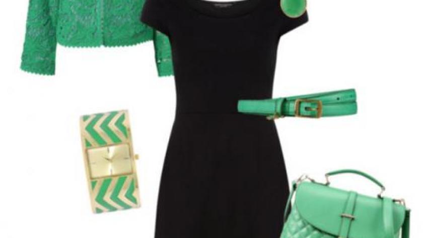 petite robe noire verte