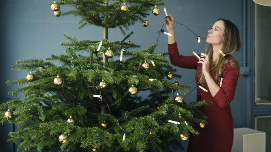 Comment décorer le sapin de Noël en guirlandes lumineuses | Christmas tree,  Juldekorationer, Julidéer