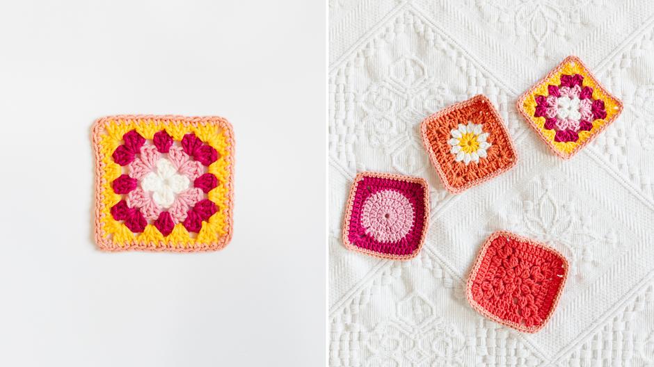 Zo haak je een klassieke granny square - Libelle