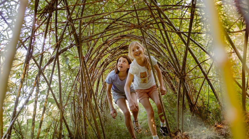 wandelen kinderen bos