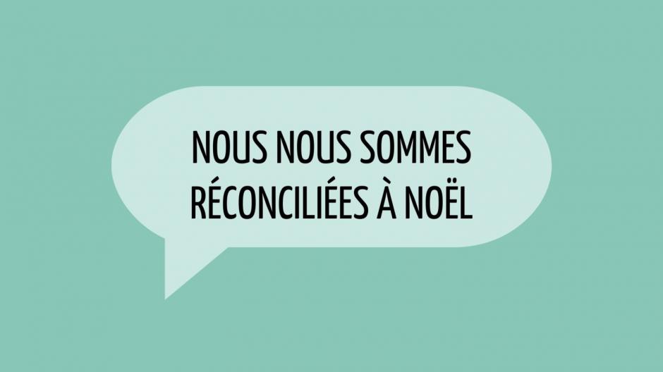 Réconciliation entre sœurs à Noël