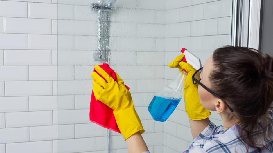 glazen douchewand schoonmaken