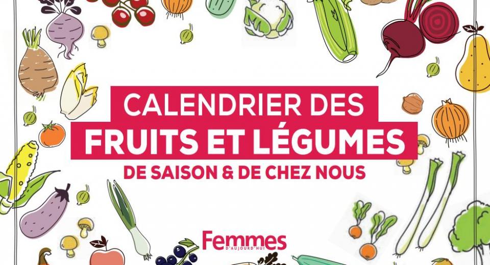 Téléchargez notre calendrier des fruits et légumes de saison