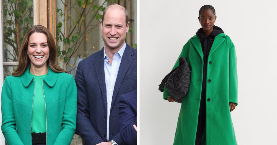 Un manteau vert comme Kate Middleton - Getty Images & H&M