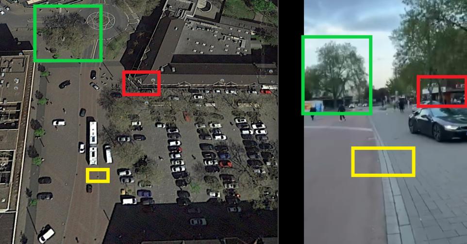 Vergelijking Google Earth en still uit de video