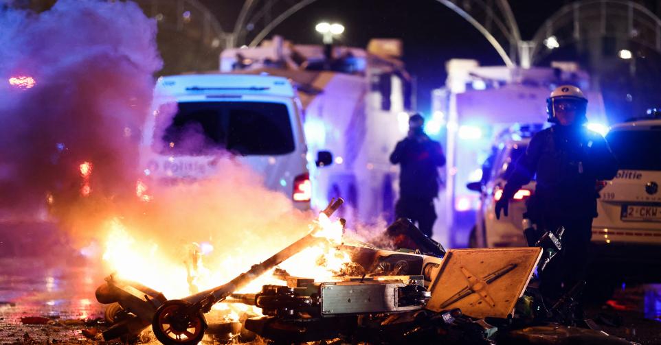 émeutes bruxelles belgique-maroc