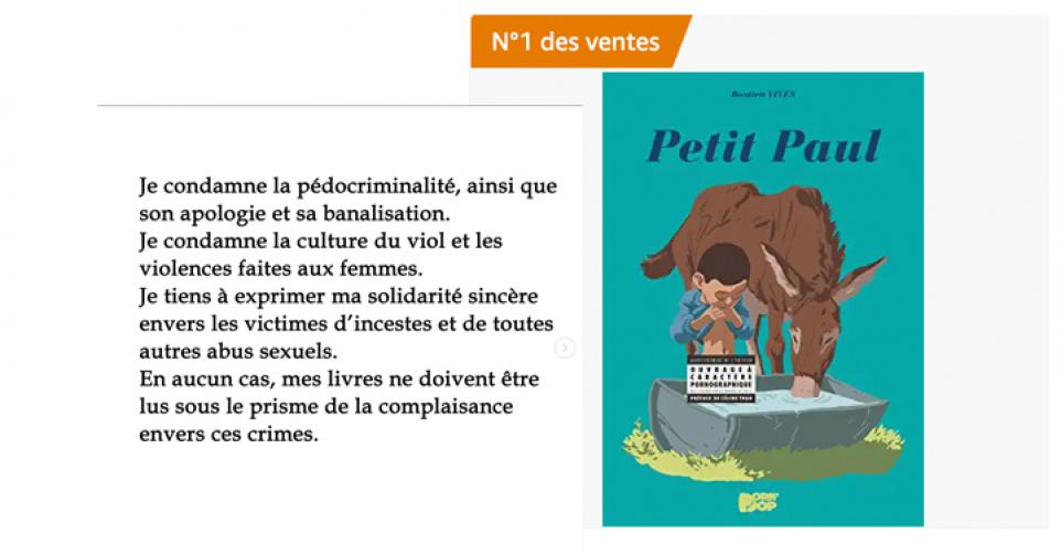 Bastien Vivès pédopornographie bande dessinée