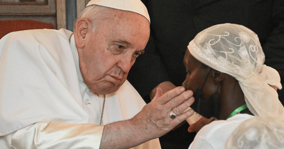 Paus Franciscus op woensdag in Kinshasa, Congo.