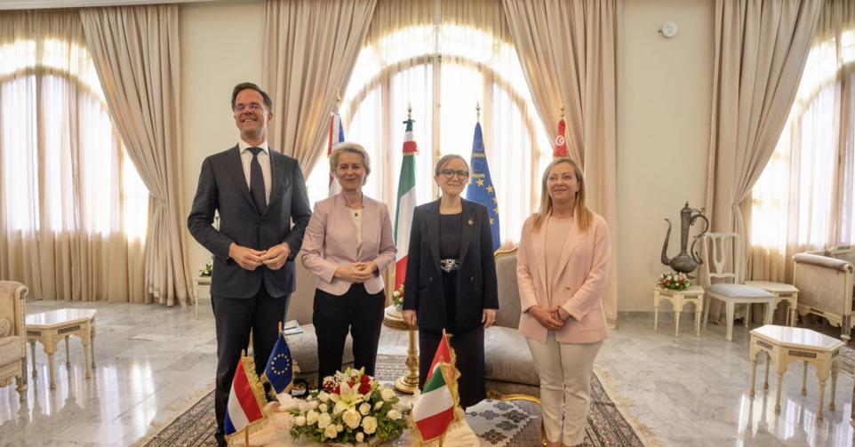 Von der Leyen, Meloni et Rutte en Tunisie, pays qui inquiète les Européens