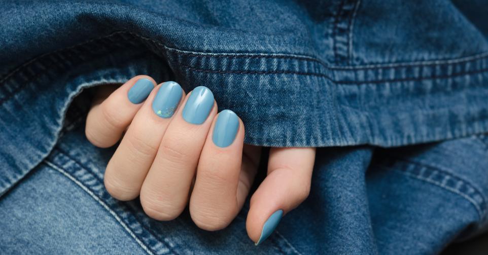 Denim blue nails
