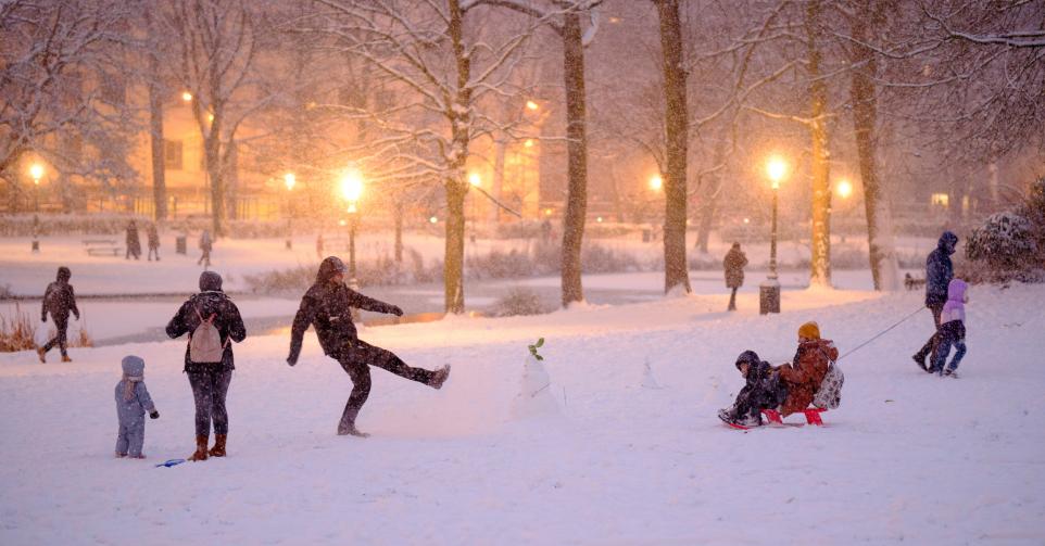 Neige en Belgique.