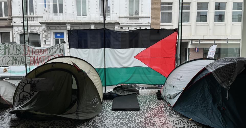 Occupation de l'UGent par des étudiants pour la Palestine